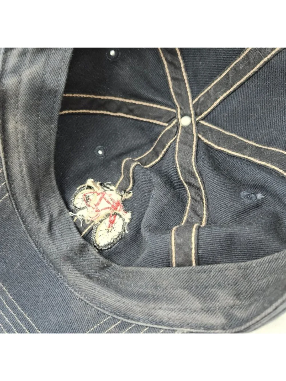 Fat Tire Amber Ale Embroidered Baseball Cap New Belgium Brewing Co Navy Blue